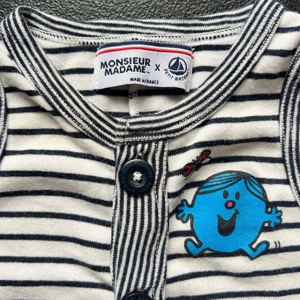 Monsieur Madame x Petit Bateau Striped Baby Romper Playsuit Nautical - Picture 5 of 10